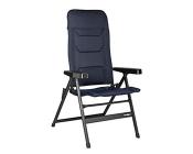 BRUNNER Rebel PRO (S-M-L) Sedia Pieghevole da Campeggio, Giardino, Terrazzo in Alluminio, Regolabile in 5 Posizioni, con Portata Fino a 150 kg, Schienale Alto, Nero o Blu (AZ)