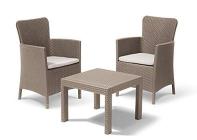 Keter Salvador Balcony Set, Set Mobili da Esterno 2 Poltrone e Tavolino Cappucino (AZ)