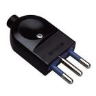 Spina elettrica 10 A 2P+T 250 V nera (AZ)