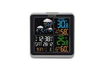 Explore Scientific WSH4008C Stazione Meteo Radio-Controllata, Barometro con Previsioni del Tempo con 6 icone, Temperatura/umidit? int/ext, 1 Sensore incluso, Nero (AZ)
