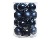 KAE Palline per albero di Natale, colore blu notte lucido e opaco, 20 pezzi, diametro 6 cm, 20 pezzi da 6 cm (AZ)