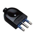 Spina elettrica 16A 2P+T 250 V nera (AZ)