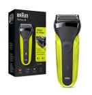 Braun Series 3, Rasoio Elettrico Barba, Custodia da Viaggio, Con Lamina Lavabile, Senza Fili, Idea Regalo, 300 Verde