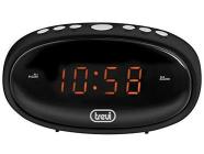 Trevi EC 880 Orologio Digitale con Due Sveglie, Suoneria Elettronica, Funzione Snooze, Funzione Dimmer, Nero (AZ)