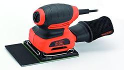 BLACK+DECKER KA401LA-QS Levigatrice Orbitale 1/4 di Foglio con Piastra per Persiane, Senza Valigetta, 170 W, 230 V, Arancione/Nero (AZ)