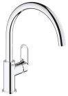 GROHE Start Flow 31555001 - Miscelatore monocomando per lavello (monoforo, beccuccio alto con mousseur), cromato (AZ)