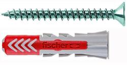 Fischer 100 Tasselli Duopower con Vite, 6 X 30 Mm, Per Muro Pieno, Mattone Forato, Cartongesso, 537646 & 100 Tasselli Duopower con Vite, 5 X 25 Mm, Per Muro Pieno, Mattone Forato, Cartongesso, 537645 (AZ)
