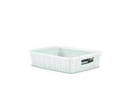 Stefanplast Elegance Cestino Rattan, Bianco, 25x19x6 cm (AZ)