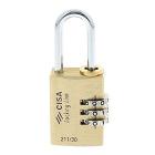 Cisa 39612 Lucchetto a combinatore, Ottone, 30 mm (AZ)