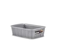 Stefanplast Elegance Cestino Rattan 25x19x6cm, Grigio, 25x19 x 6 m (AZ)