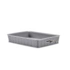 Stefanplast Cestino Elegance Rattan 35x26x6cm, Grigio (AZ)