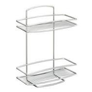 Metaltex serie Onda - Mensola rettangolare 2 ripiani per bagno - (460002) (AZ)