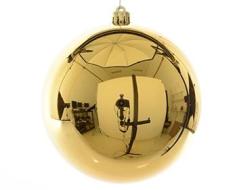 Sfera per Albero di Natale, XXL, colore oro, infrangibile, in plastica, 140 mm