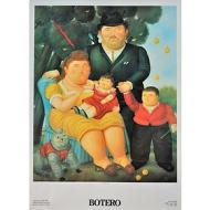 Fernando Botero - Una famiglia - Poster vintage originale anno 1989