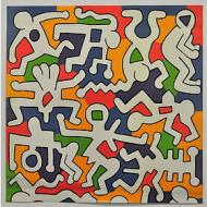 Keith Haring - Senza titolo (Palladium backdrop - detail) - Poster vintage originale anno 1998