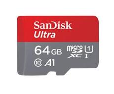 Sandisk 64 Gb Ultra Sdxc Scheda Di Memoria, Con Velocit? Fino A 140 Mb/S, Prestazioni Dell'App A1, Uhs-I, Classe 10, U1, Rosso Grigio, ?0.1 x 1.5 x 1.09 cm; 4.54 grammi (AZ)