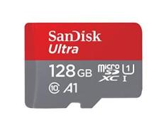 SanDisk 128 GB Ultra microSDXC UHS-I scheda, con adattatore SD, fino a 140 MB/s, prestazioni dell'app A1, Classe 10, U1 (AZ)