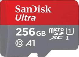 SanDisk 256 GB Ultra microSDXC UHS-I scheda, con adattatore SD, fino a 150 MB/s, prestazioni dell'app A1, Classe 10, U1 (AZ)
