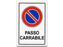CARTELLO 30X20 PASSO CARRABILE (AZ)