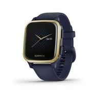 Garmin Venu Sq Music, Smartwatch GPS Sport con Lettore Musicale, Monitoraggio della Salute e Garmin Pay, Blu (Blu/Oro) (AZ)