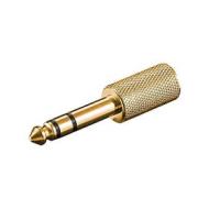 Goobay 11062 Adattatore cuffie; jack AUX da 6 35 mm a 3 5 mm; struttura in oro - Spina 6 35 mm (3-pin stereo) > Presa 3 5 mm (3-pin stereo) (AZ)