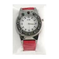 Watch Phone Silver Leather Red