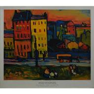 Vasilij Kandinskij - Houses in Monaco - Poster vintage originale anno 1993