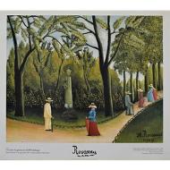 Henri Rousseau - Giardini del Lussemburgo - Poster vintage originale anno 1999 stampato in occasione della mostra a Roma Scuderie papali al Quirinale