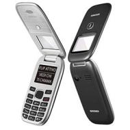 Brondi Window+ Telefono cellulare con apertura a conchiglia e flip attivo, Dual Sim, Display 1.77 pollici, Nero (AZ)