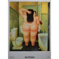 Fernando Botero - Il bagno 1989 - Poster vintage originale anno 1991