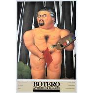 Fernando Botero - Autoritratto con bandiera 1990 - Poster vintage originale anno 1991