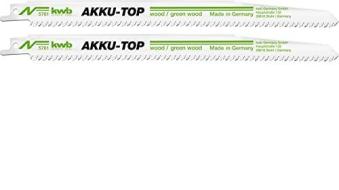 kwb AKKU-TOP 576100 - Lama per sega frontale (acciaio al carbonio HCS per lavorazione del legno, lunghezza 240/218 mm) (AZ)