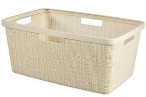 Curver Juliet Cesto para la ropa sucia, 46 L, beige, 70 % reciclado (AZ) Curver Juliet Cesto para la ropa sucia, 46 L, beige, 70 % reciclado (AZ)