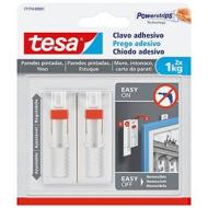 tesa Chiodo Adesivo Regolabile da 1kg per Carta da Parati ed Intonaco, Bianco, Set di 2 Pezzi (AZ) tesa Chiodo Adesivo Regolabile da 1kg per Carta da Parati ed Intonaco, Bianco, Set di 2 Pezzi (AZ)