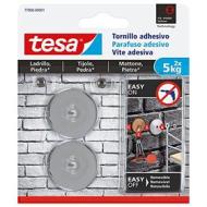 Tesa 77906-00001-00 Vite Adesiva Rotonda per Mattone e Pietra 5 kg, Acciao, Set di 2 Pezzi (AZ) Tesa 77906-00001-00 Vite Adesiva Rotonda per Mattone e Pietra 5 kg, Acciao, Set di 2 Pezzi (AZ)