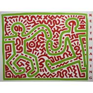 Keith Haring - Senza titolo 1983 (woodcut) - Poster vintage originale anno 1998