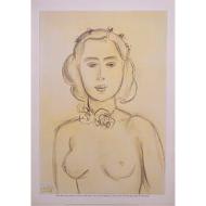 Henri Matisse - Donna a seno scoperto 1948 - Poster vintage originale anno 1999