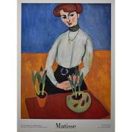 Henri Matisse - Fanciulla con tulipani 1910 - Poster vintage originale anno 1999