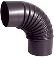 ALA 9770215 Gomito Smaltato, Nero Opaco, Diametro 15 cm (AZ)
