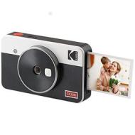Kodak Mini Shot 2 Retro, Fotocamera Istantanea Portatile e Stampante Fotografica, iOS e Android, Bluetooth, Tecnologia 4Pass, 54x86mm -Bianco- 8 Fogli (AZ)