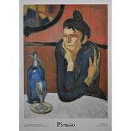 Pablo Picasso - La bevitrice d'assenzio 1901 - Poster vintage originale anno 1999