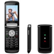 Majestic FLY Black - Telefono GSM con display 2.8", flip attivo, torcia, fotocamera, bluetooth (AZ)