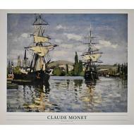 Claude Monet - The Sein at Rouen 1872 - Poster vintage originale anno 1996