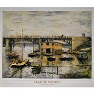 Claude Monet - The bridge at Argenteuil, grey weather - Poster vintage originale anno 1996