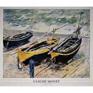 Claude Monet - Three fishing boats 1885 - Poster vintage originale anno 1996
