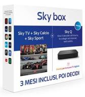 Sky box con 3 Mesi di Sky TV + Sky Calcio + Sky Sport | Decoder Sky Q incluso (AZ)