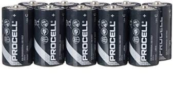 Duracell Procell C - Confezione da 10 batterie, Nero (AZ)