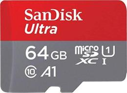 SanDisk Ultra Scheda di Memoria microSDXC con Adattatore SD, fino a 120 MB/s, Prestazioni dell'App A1, Clase 10, U1, 64 GB (AZ)