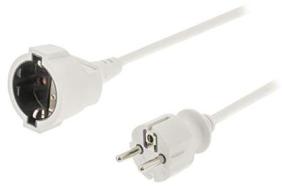 Cavo di prolunga di alimentazione 3 m H05VV-F 3G1.5 IP20 bianco (AZ)