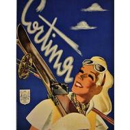 Franz Lenhart - Cortina 1932 - Poster vintage originale anno 1985